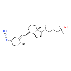 ChemSpider 2D Image | 1-[(3S,5Z,7E)-25-Hydroxy-9,10-secocholesta-5,7,10-trien-3-yl]-2lambda~5~-1,2-triazadien-2-yl | C27H44N3O