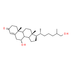 ChemSpider 2D Image | (7alpha,8xi,9xi,14xi)-7,26-Dihydroxycholest-4-en-3-one | C27H44O3