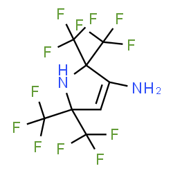 ChemSpider 2D Image | 2,2,5,5-Tetrakis(trifluoromethyl)-2,5-dihydro-1H-pyrrol-3-amine | C8H4F12N2