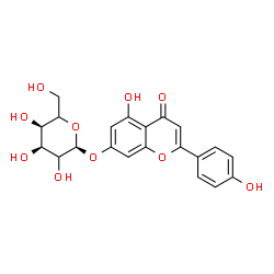 ChemSpider 2D Image | 5-Hydroxy-2-(4-hydroxyphenyl)-4-oxo-4H-chromen-7-yl alpha-L-erythro-hexopyranoside | C21H20O10