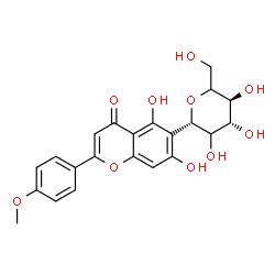 ChemSpider 2D Image | (1S)-1,5-Anhydro-1-[5,7-dihydroxy-2-(4-methoxyphenyl)-4-oxo-4H-chromen-6-yl]-D-threo-hexitol | C22H22O10