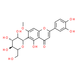 ChemSpider 2D Image | (1S)-1,5-Anhydro-1-[2-(3,4-dihydroxyphenyl)-5-hydroxy-7-methoxy-4-oxo-4H-chromen-6-yl]-D-threo-hexitol | C22H22O11