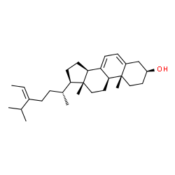 ChemSpider 2D Image | (3beta,24Z)-Stigmasta-5,7,24(28)-trien-3-ol | C29H46O
