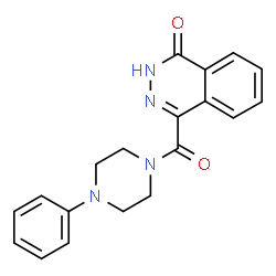 ChemSpider 2D Image | 4-[(4-Phenyl-1-piperazinyl)carbonyl]-1(2H)-phthalazinone | C19H18N4O2