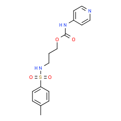 ChemSpider 2D Image | 3-{[(4-Methylphenyl)sulfonyl]amino}propyl 4-pyridinylcarbamate | C16H19N3O4S