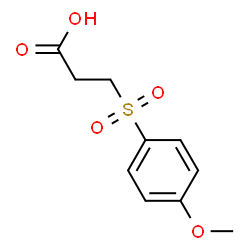 ChemSpider 2D Image | 3-(4-methoxybenzenesulfonyl)propanoic acid | C10H12O5S