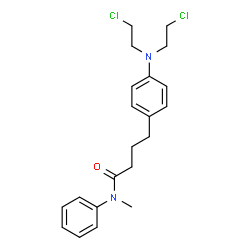 ChemSpider 2D Image | 4-{4-[Bis(2-chloroethyl)amino]phenyl}-N-methyl-N-phenylbutanamide | C21H26Cl2N2O