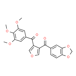 ChemSpider 2D Image | 3-Piperonyloyl-4-(3,4,5-Trimethoxybenzoyl)-Furan | C22H18O8