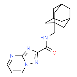 ChemSpider 2D Image | N-(Adamantan-1-ylmethyl)[1,2,4]triazolo[1,5-a]pyrimidine-2-carboxamide | C17H21N5O