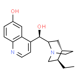 ChemSpider 2D Image | (8xi,9R)-10,11-Dihydrocinchonan-6',9-diol | C19H24N2O2