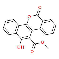 ChemSpider 2D Image | Methyl 12-hydroxy-6-oxo-6H-dibenzo[c,h]chromene-11-carboxylate | C19H12O5