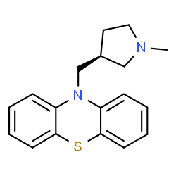 ChemSpider 2D Image | 10-{[(3S)-1-Methyl-3-pyrrolidinyl]methyl}-10H-phenothiazine | C18H20N2S