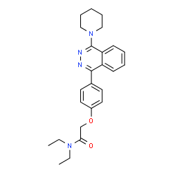 ChemSpider 2D Image | N,N-Diethyl-2-{4-[4-(1-piperidinyl)-1-phthalazinyl]phenoxy}acetamide | C25H30N4O2
