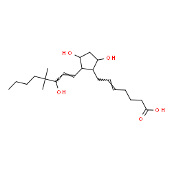 ChemSpider 2D Image | (5E,13E)-9,11,15-Trihydroxy-16,16-dimethylprosta-5,13-dien-1-oic acid | C22H38O5
