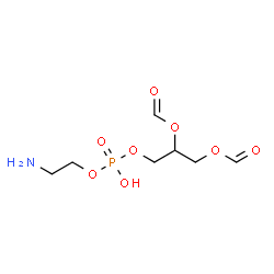 ChemSpider 2D Image | 3-{[(2-Aminoethoxy)(hydroxy)phosphoryl]oxy}-1,2-propanediyl diformate | C7H14NO8P