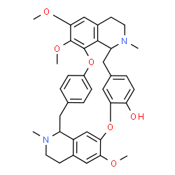 ChemSpider 2D Image | 6,6',7'-Trimethoxy-2,2'-dimethyltubocuraran-12'-ol | C37H40N2O6