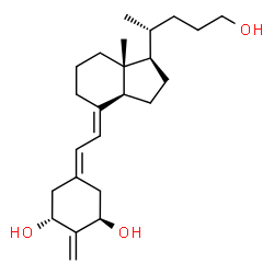 ChemSpider 2D Image | (1R,3R,7E,17beta)-17-[(2R)-5-Hydroxy-2-pentanyl]-2-methylene-9,10-secoestra-5,7-diene-1,3-diol | C24H38O3