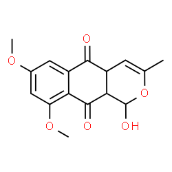 ChemSpider 2D Image | 1-Hydroxy-7,9-dimethoxy-3-methyl-4a,10a-dihydro-1H-benzo[g]isochromene-5,10-dione | C16H16O6