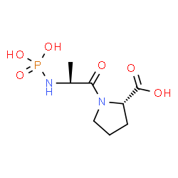 ChemSpider 2D Image | N-Phosphonoalanyl-L-proline | C8H15N2O6P