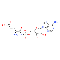 ChemSpider 2D Image | (4xi)-5'-O-(L-alpha-Glutamylsulfamoyl)adenosine | C15H21N7O9S