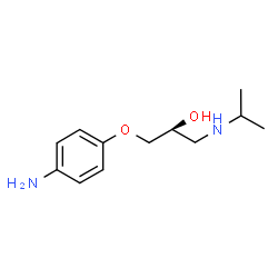 ChemSpider 2D Image | (2S)-1-(4-Aminophenoxy)-3-(isopropylamino)-2-propanol | C12H20N2O2