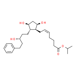 ChemSpider 2D Image | Isopropyl (5Z)-7-{(1S,2S,3S,5R)-3,5-dihydroxy-2-[(3R)-3-hydroxy-5-phenylpentyl]cyclopentyl}-5-heptenoate | C26H40O5