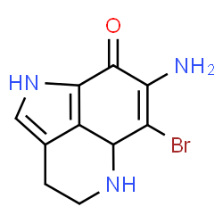 ChemSpider 2D Image | 7-Amino-6-bromo-3,4,5,5a-tetrahydropyrrolo[4,3,2-de]quinolin-8(1H)-one | C10H10BrN3O