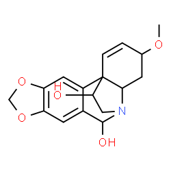 ChemSpider 2D Image | 3-Methoxy-1,2-didehydrocrinan-6,11-diol | C17H19NO5