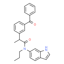 ChemSpider 2D Image | 2-(3-Benzoylphenyl)-N-(1H-indol-6-yl)-N-propylpropanamide | C27H26N2O2