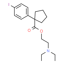 ChemSpider 2D Image | 2-(Diethylamino)ethyl 1-(4-iodophenyl)cyclopentanecarboxylate | C18H26INO2