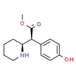 ChemSpider 2D Image | Methyl (2S)-(4-hydroxyphenyl)[(2S)-2-piperidinyl]acetate | C14H19NO3