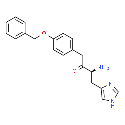 ChemSpider 2D Image | (3S)-3-Amino-1-[4-(benzyloxy)phenyl]-4-(1H-imidazol-4-yl)-2-butanone | C20H21N3O2