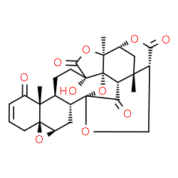 ChemSpider 2D Image | (1R,2R,4R,6S,11R,12S,15S,18S,19R,20S,21S,23R,26S)-15-Hydroxy-11,18,21-trimethyl-5,17,24,28,29-pentaoxanonacyclo[17.9.1.1~1,20~.0~2,12~.0~4,6~.0~6,11~.0~15,19~.0~18,23~.0~21,26~]triacont-8-ene-10,16,25
,30-tetrone | C28H30O10