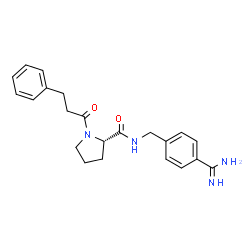 ChemSpider 2D Image | N-(4-Carbamimidoylbenzyl)-1-(3-phenylpropanoyl)-L-prolinamide | C22H26N4O2