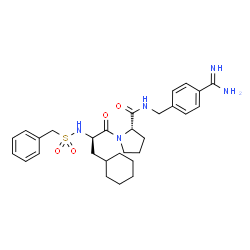 ChemSpider 2D Image | N-(Benzylsulfonyl)-3-cyclohexyl-D-alanyl-N-(4-carbamimidoylbenzyl)-L-prolinamide | C29H39N5O4S