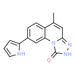 ChemSpider 2D Image | 5-Methyl-8-(1H-pyrrol-2-yl)[1,2,4]triazolo[4,3-a]quinolin-1(2H)-one | C15H12N4O