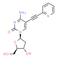 ChemSpider 2D Image | 2'-Deoxy-5-(2-pyridinylethynyl)cytidine | C16H16N4O4