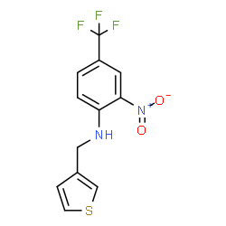 ChemSpider 2D Image | 2-Nitro-N-(3-thienylmethyl)-4-(trifluoromethyl)aniline | C12H9F3N2O2S