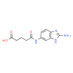 ChemSpider 2D Image | 5-[(2-aminobenzimidazol-6-yl)amino]-5-oxopentanoic acid | C12H14N4O3