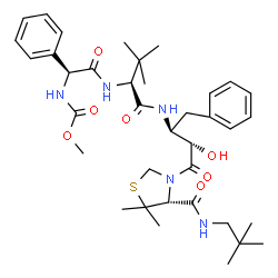 ChemSpider 2D Image | N-[(2S,3S)-4-{(4R)-4-[(2,2-Dimethylpropyl)carbamoyl]-5,5-dimethyl-1,3-thiazolidin-3-yl}-3-hydroxy-4-oxo-1-phenyl-2-butanyl]-N~2~-{(2S)-2-[(methoxycarbonyl)amino]-2-phenylacetyl}-3-methyl-L-valinamide | C37H53N5O7S