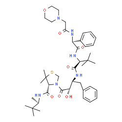 ChemSpider 2D Image | N-{(1s,2s)-1-Benzyl-3-[(4r)-5,5-Dimethyl-4-{[(1r)-1,2,2-Trimethylpropyl]carbamoyl}-1,3-Thiazolidin-3-Yl]-2-Hydroxy-3-Oxopropyl}-3-Methyl-N~2~-{(2s)-2-[(Morpholin-4-Ylacetyl)amino]-2-Phenylacetyl}-L-Valinamide | C42H62N6O7S