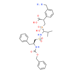 ChemSpider 2D Image | (5S,9R,12S)-12-[3-(Aminomethyl)phenyl]-5-benzyl-10-hydroxy-9-isopropyl-3-oxo-1-phenyl-2-oxa-7-thia-4,8-diaza-10-phosphatridecan-13-oic acid 7,7,10-trioxide | C31H40N3O8PS