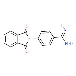 ChemSpider 2D Image | 4-(4-Methyl-1,3-dioxo-1,3-dihydro-2H-isoindol-2-yl)benzenecarboximidamide | C16H13N3O2