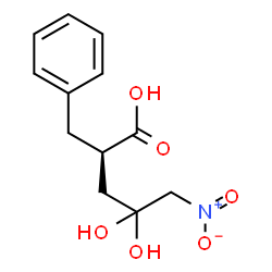 ChemSpider 2D Image | (2R)-2-Benzyl-4,4-dihydroxy-5-nitropentanoic acid | C12H15NO6
