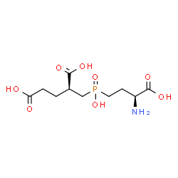 ChemSpider 2D Image | (2S)-2-({[(3S)-3-Amino-3-carboxypropyl](hydroxy)phosphoryl}methyl)pentanedioic acid | C10H18NO8P