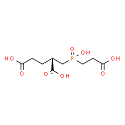 ChemSpider 2D Image | (2S)-2-{[(2-Carboxyethyl)(hydroxy)phosphoryl]methyl}pentanedioic acid | C9H15O8P