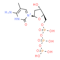 ChemSpider 2D Image | 2'-Deoxy-5-methyl-3-hydrocytidine 5'-(tetrahydrogen triphosphate) | C10H19N3O13P3