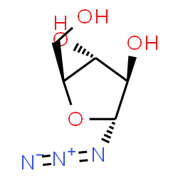 ChemSpider 2D Image | (2R,3R,4R,5S)-2-Azido-5-(hydroxymethyl)tetrahydro-3,4-furandiol | C5H9N3O4