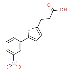ChemSpider 2D Image | 3-[5-(3-Nitrophenyl)-2-thienyl]propanoic acid | C13H11NO4S