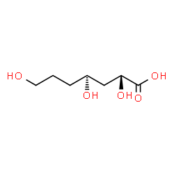 ChemSpider 2D Image | (2R,4S)-2,4,7-Trihydroxyheptanoic acid | C7H14O5
